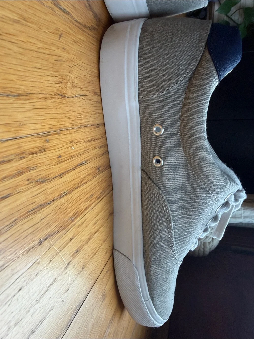 J. Crew Factory lace up canvas sneakers.